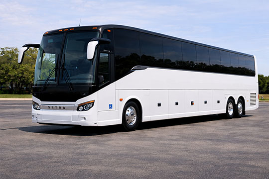 56-passenger charter bus available for charter in Beaumont, TX
