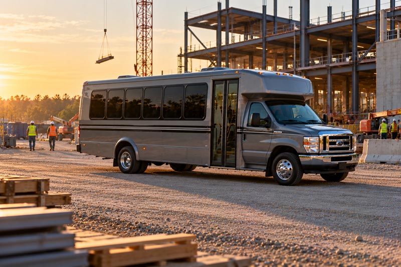 Construction Site Shuttle Bus Rentals in Beaumont, TX